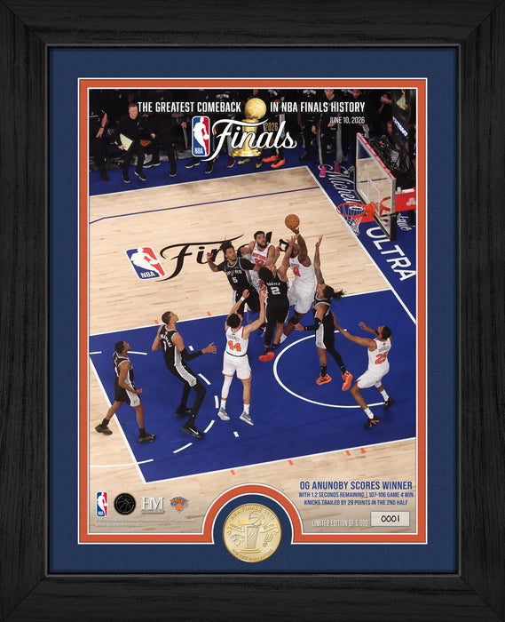 OG Anunoby UNSIGNED Commemorative Game 4 Game Winning Tip In 13x16 Framed Photo