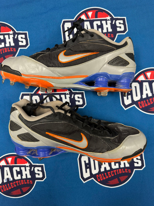 GAME USED David Wright Autographed PAIR of Blue Nike Cleats w/ Game Used Inscription (Beckett)