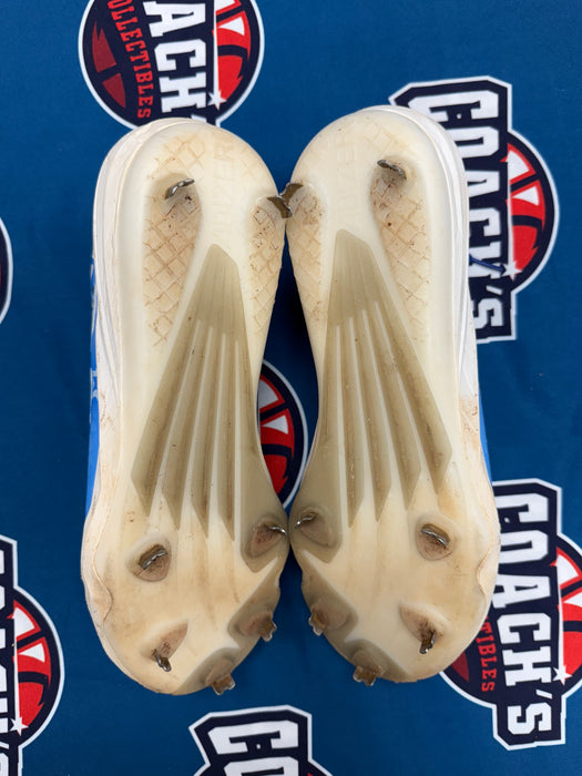 GAME USED Ronny Mauricio Autographed PAIR of Adidas Cleats w/ Game Used 2025 Inscription (JSA)