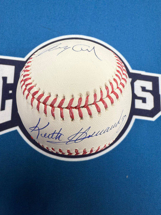 Keith Hernandez, Gary Cohen & Ron Darling Autographed OML Baseball (Beckett)