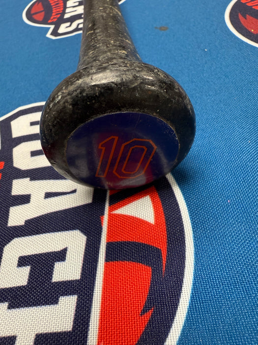 Ronny Mauricio Autographed GAME USED Bat from 2025 Season w/ Inscr (JSA)