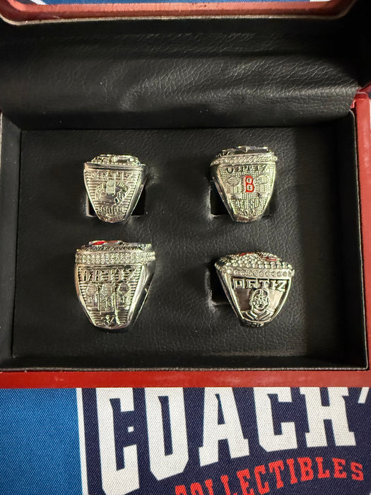 Boston Red Sox David Ortiz 4pc World Series & MVP Ring Set w/ Display Box