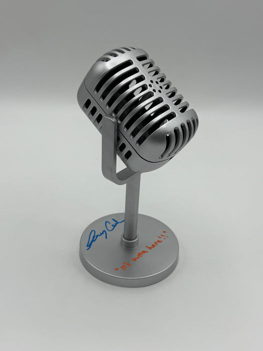 Gary Cohen Autographed 6" Silver Mini Broadcaster Microphone with Inscr (Beckett)