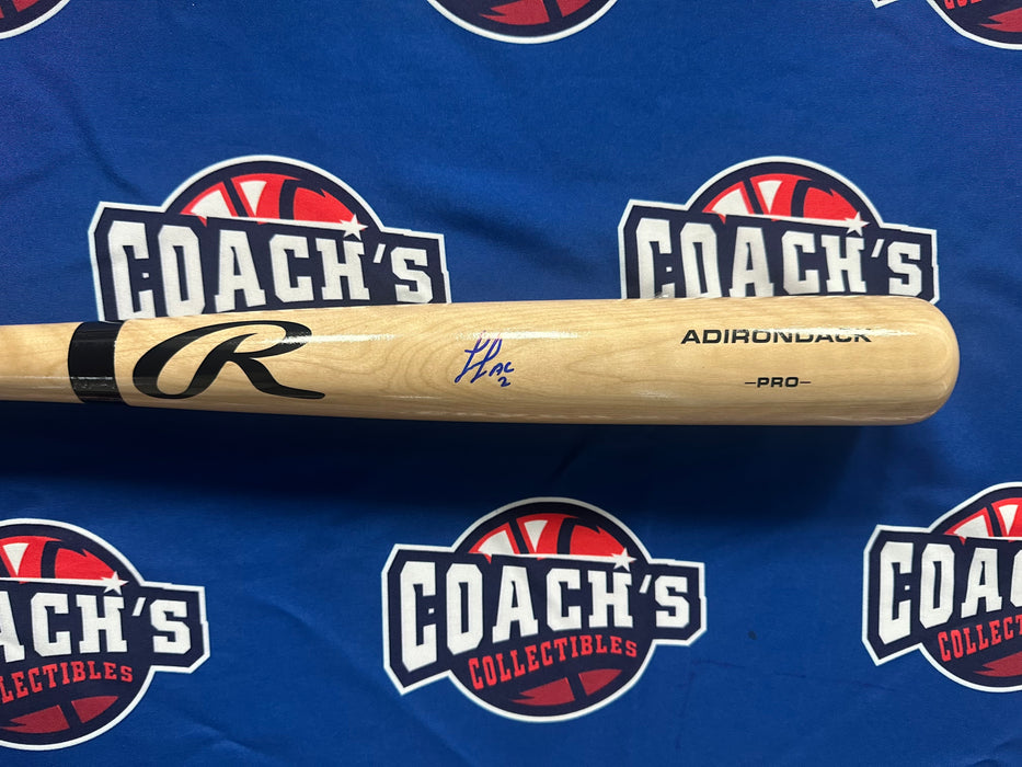 Luisangel Acuna Autographed Blonde Rawlings Pro Model Bat (JSA)