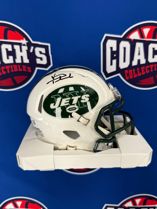 Vinny Testaverde Autographed NY Jets Speed Mini Helmet (JSA)