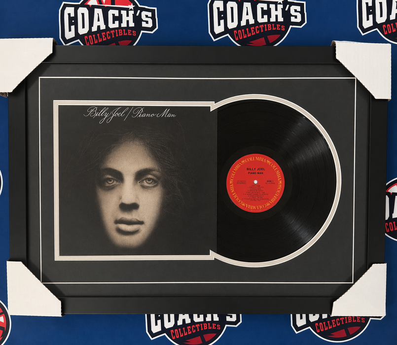 FRAMED UNSIGNED Billy Joel "Piano Man" Album Cover w/ Vinyl
