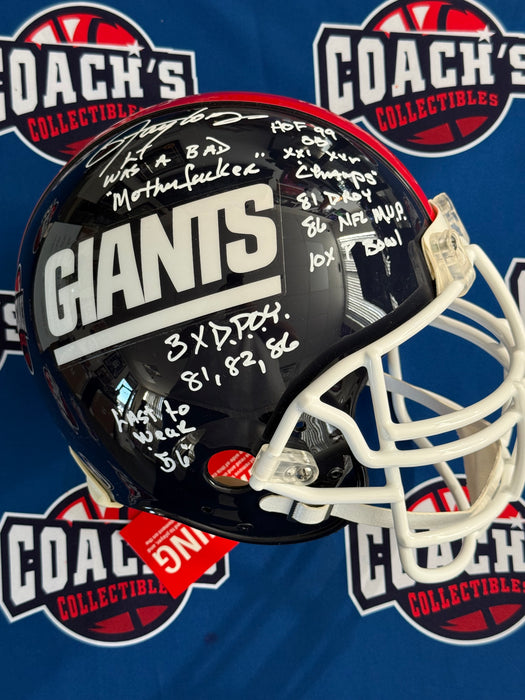 Lawrence Taylor Autogarphed New York Giants Retro VsR4 Authentic Helmet w/ 8 Inscriptions (JSA)