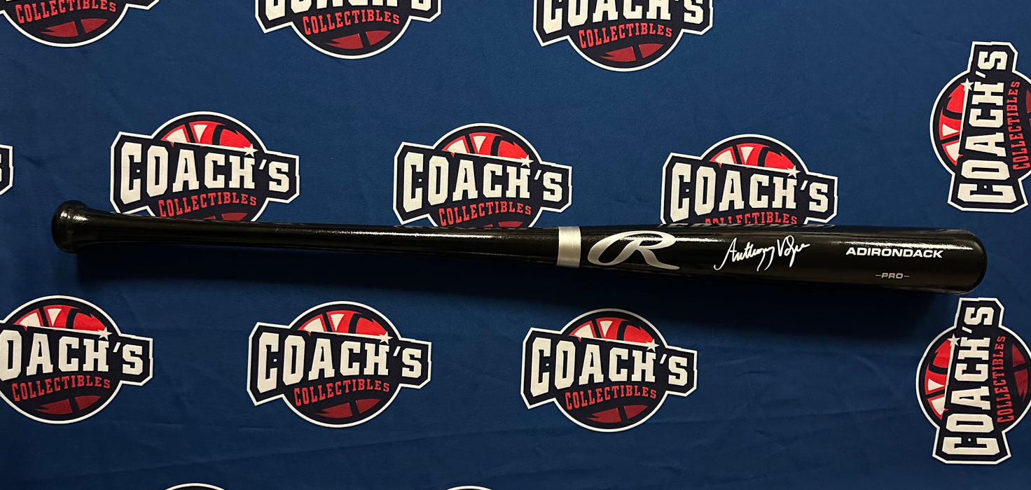 Anthony Volpe Autographed Black Rawlings Pro Model Bat (Beckett)