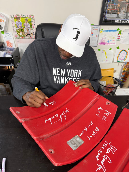 Dwight "Doc" Gooden Autographed Authentic Red Shea Stadium Seat Back #16 w/ Multi Inscr (JSA)