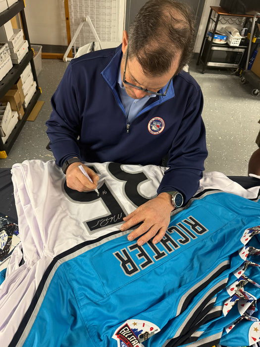 Mike Richter Autographed CUSTOM 1994 All Star Game Jersey w/ 94 ASG MVP (JSA)