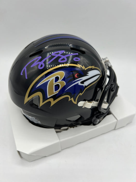 Roquon Smith Autographed Baltimore Ravens Speed Mini Helmet (Beckett)