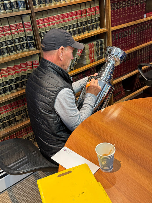 Bobby Nystrom Autographed 25” Full Size NY Islanders Replica Stanley Cup w/ Inscription (JSA)