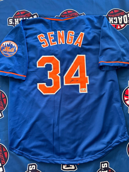 Kodai Senga Autographed CUSTOM NY Mets Blue Jersey (Beckett)