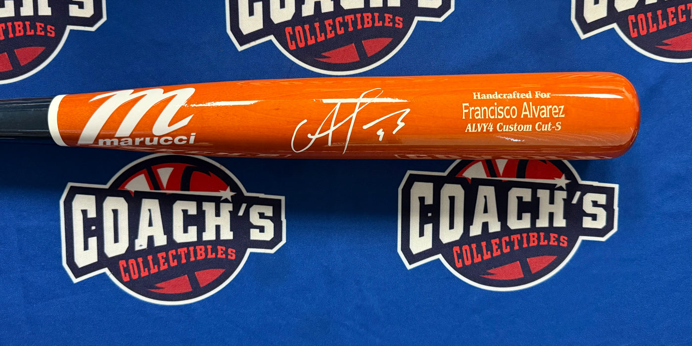 Francisco Alvarez Autographed Marucci Game Model Bat (JSA)