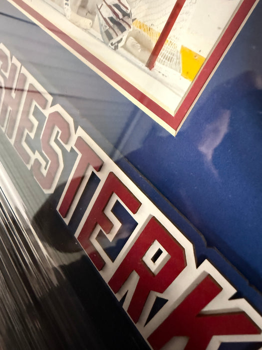 Igor Shesterkin Autographed NY Rangers Puck in 13”x8” Custom Shadowbox Display (Fanatics)