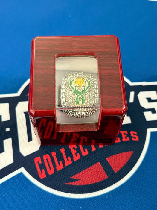 Milwaukee Bucks 2021 NBA Championship Ring with Display Box