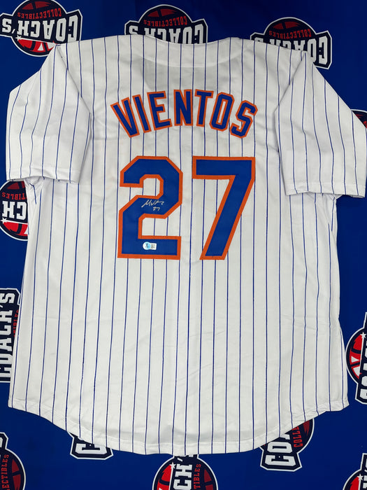 Mark Vientos Autographed NY Mets Pinstripe CUSTOM Jersey (Beckett)