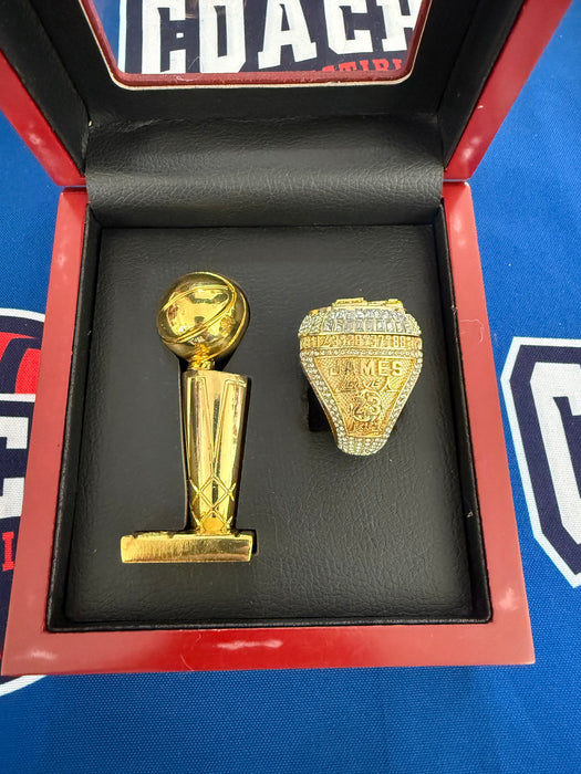 Los Angeles Lakers 2pc 2020 Replica NBA Championship Ring & Trophy Set with Display Box