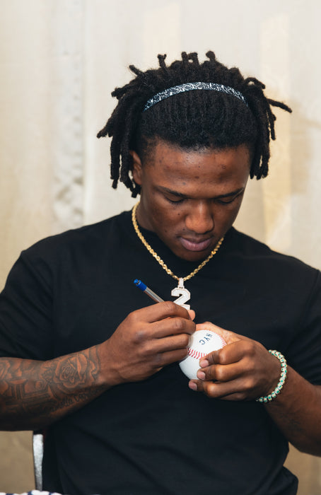 Luisangel Acuna Autographed OML Baseball w/ MLB Debut 9/14/24 Inscription (JSA)