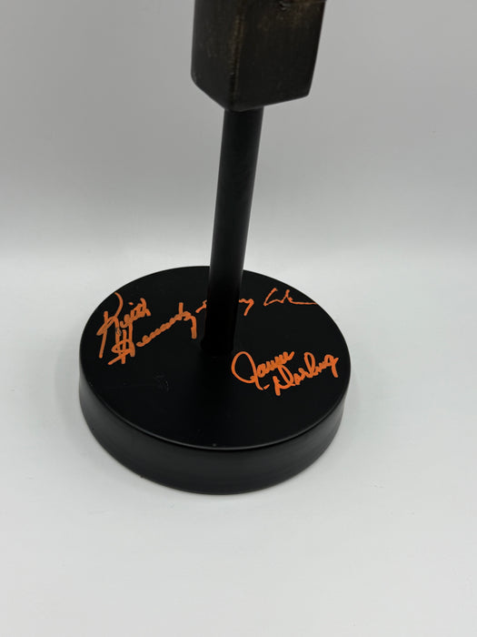 Keith Hernandez, Gary Cohen & Ron Darling Autographed 15” Vintage Mini Broadcaster Microphones (Beckett)