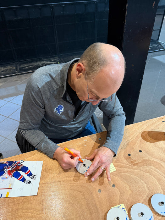 Gary Cohen Autographed 6" Silver Mini Broadcaster Microphone with Inscr (Beckett)