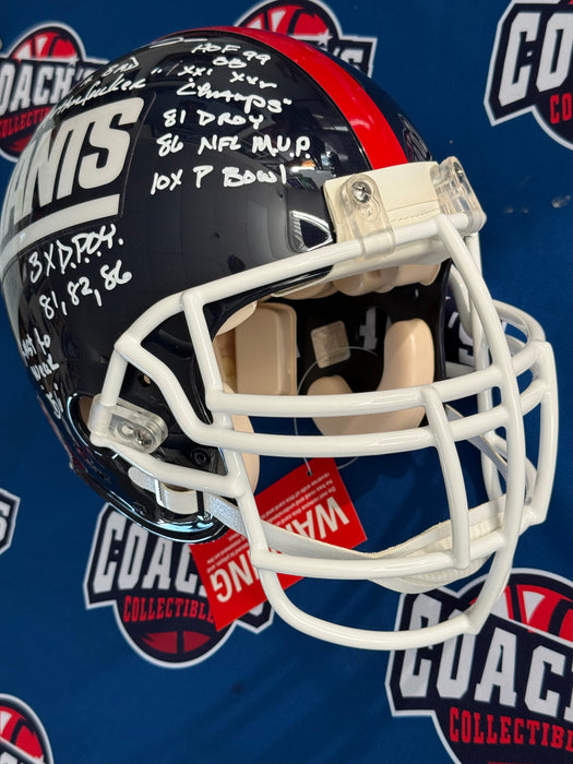 Lawrence Taylor Autogarphed New York Giants Retro VsR4 Authentic Helmet w/ 8 Inscriptions (JSA)