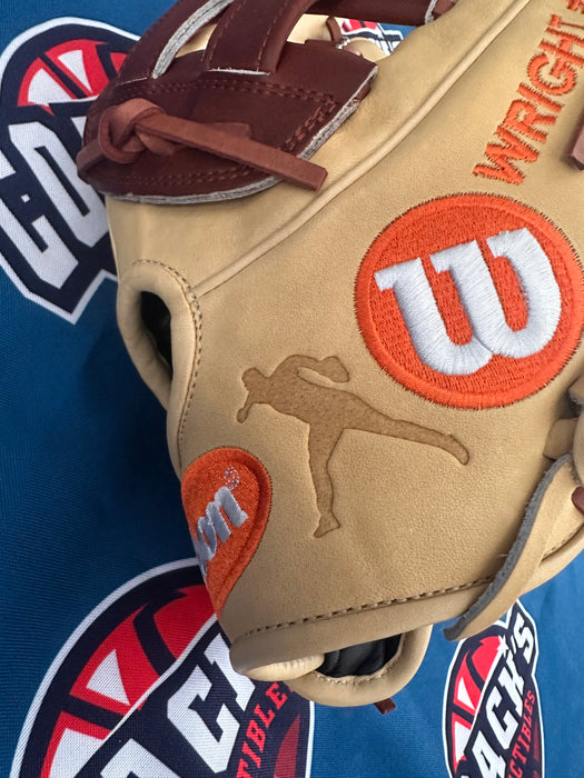 David Wright Autographed Full Size Wilson A2K Player Model Game Fielding Glove w/ The Captain (JSA)