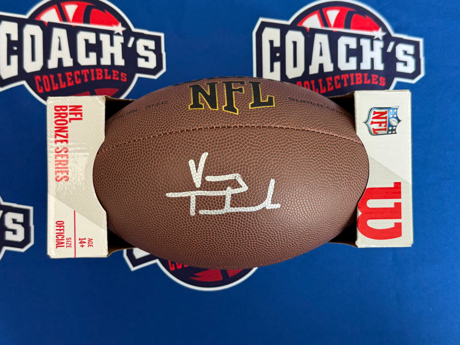 Vinny Testaverde Autographed Wilson Super Grip Football (JSA)