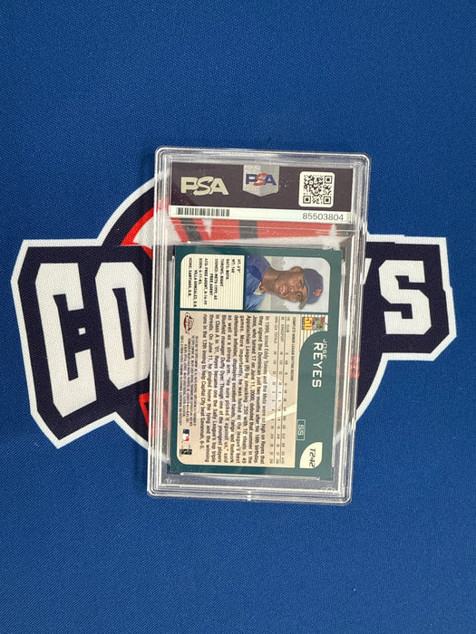 Jose Reyes Autographed NY Mets 2001 Topps Chrome Rookie Trading Card (PSA SLAB)