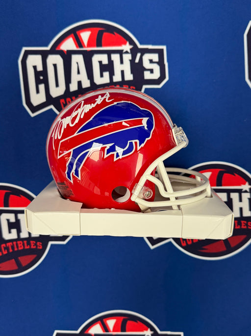 bruce smith autographed mini helmet Bruce Smith Autographed Retro vsr4 Mini Helmet (Beckett) — Coach's Collectibles