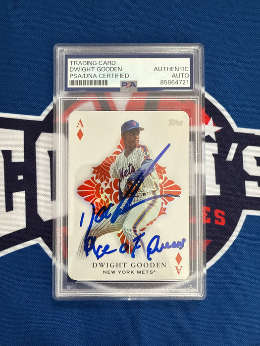 Dwight “Doc” Gooden Autographed 2023 Topps All Aces Trading Card w/ Inscription (PSA SLAB)