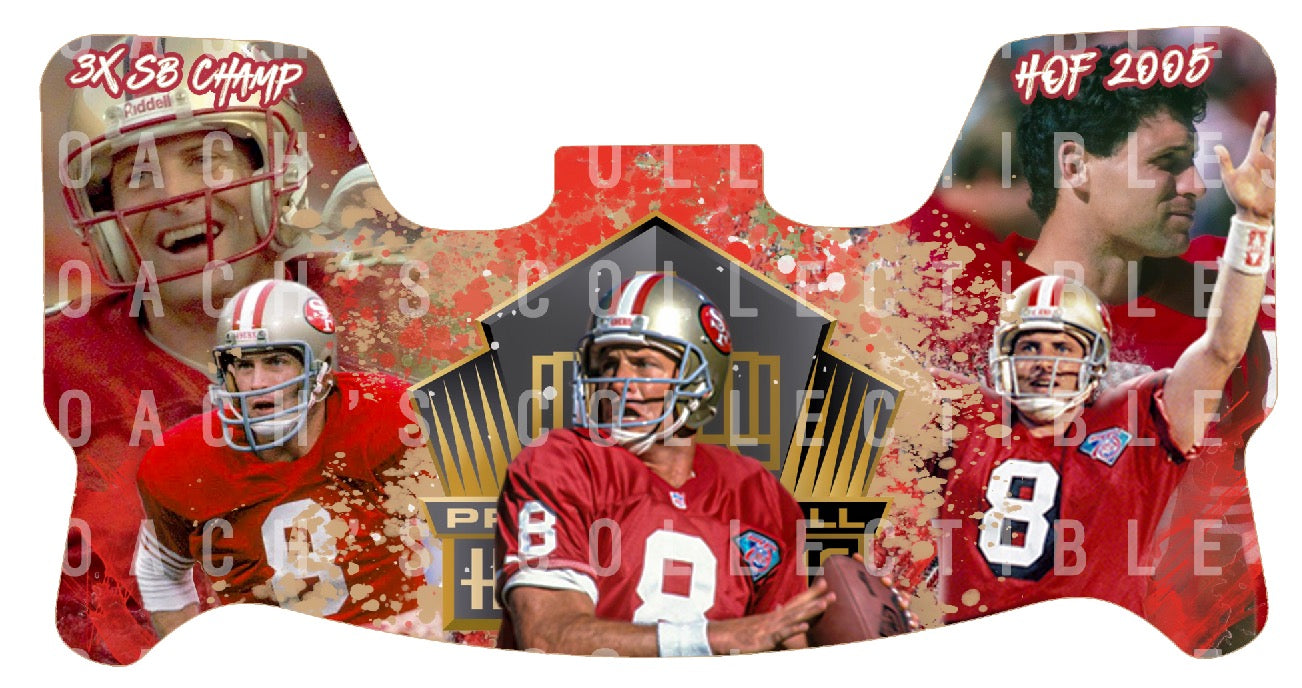 Steve Young Custom Visor for Any Full Size Riddell Helmet (Universal Fit)