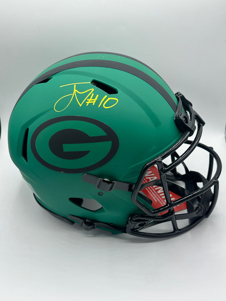 Jordan Love Autographed Full Size Green Bay Packers Rave Alternate Spe — Coach's Collectibles