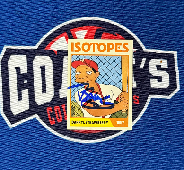 Darryl Strawberry Autographed Custom Simpsons Trading Card (GTP)