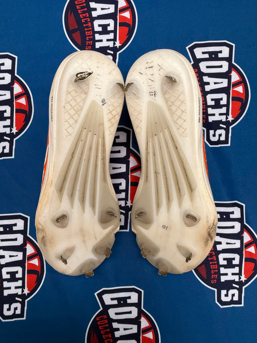 GAME USED Ronny Mauricio Autographed PAIR of Adidas Cleats w/ Game Used 2025 Inscription (JSA)