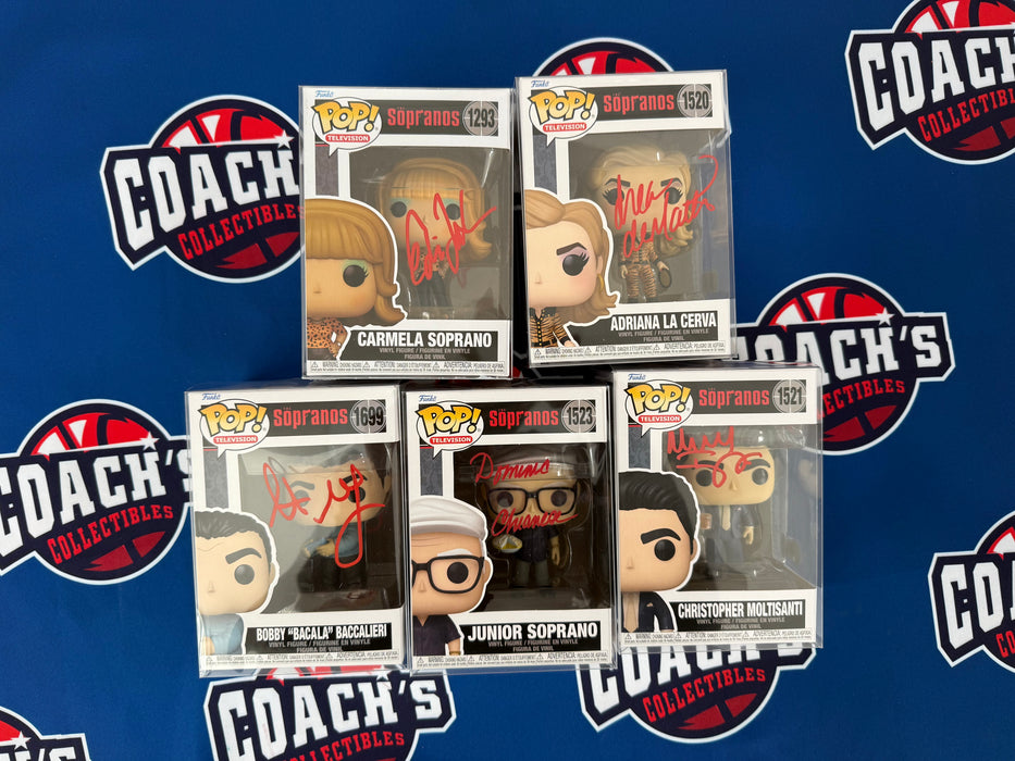ALL FIVE Autographed Sopranos Funko Pops (Beckett)