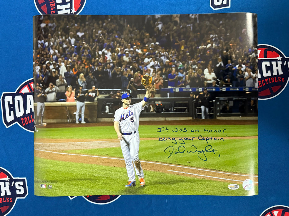 David Wright Autographed 16x20 Final Game Walk Off Photo with Inscription (JSA)