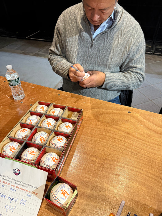 Keith Hernandez, Gary Cohen & Ron Darling Autographed NY Mets Team Stitch Baseball w/ Inscription (Beckett)