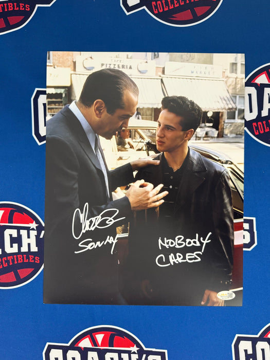 Chazz Palminteri Autographed 11x14 Photo w/ "Sonny" & "Nobody Cares" Inscriptions (JSA)