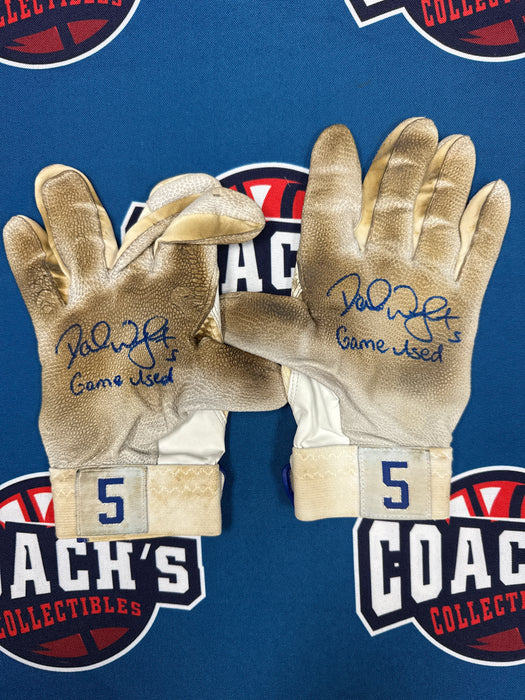 GAME USED David Wright Autographed PAIR of Nike Batting Gloves w/ Game Used Inscription (Beckett)