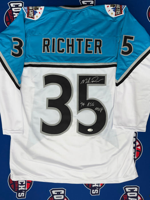 Mike Richter Autographed CUSTOM 1994 All Star Game Jersey w/ 94 ASG MVP (JSA)