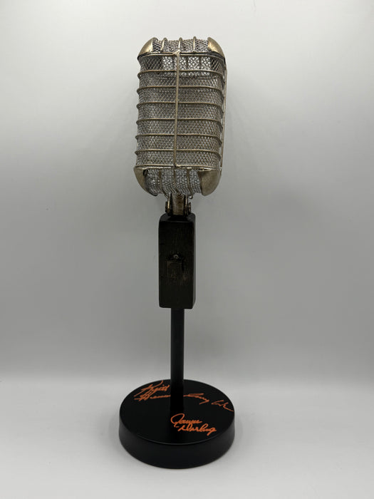 Keith Hernandez, Gary Cohen & Ron Darling Autographed 15” Vintage Mini Broadcaster Microphones (Beckett)