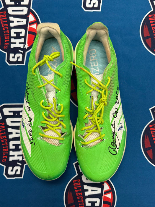 GAME USED Ronny Mauricio Autographed PAIR of Adidas Cleats w/ Game Used 2025 Inscription (JSA)