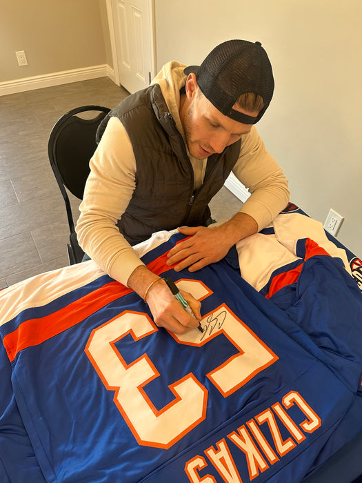 Casey Cizikas Autographed CUSTOM NY Islanders Blue Jersey (JSA)