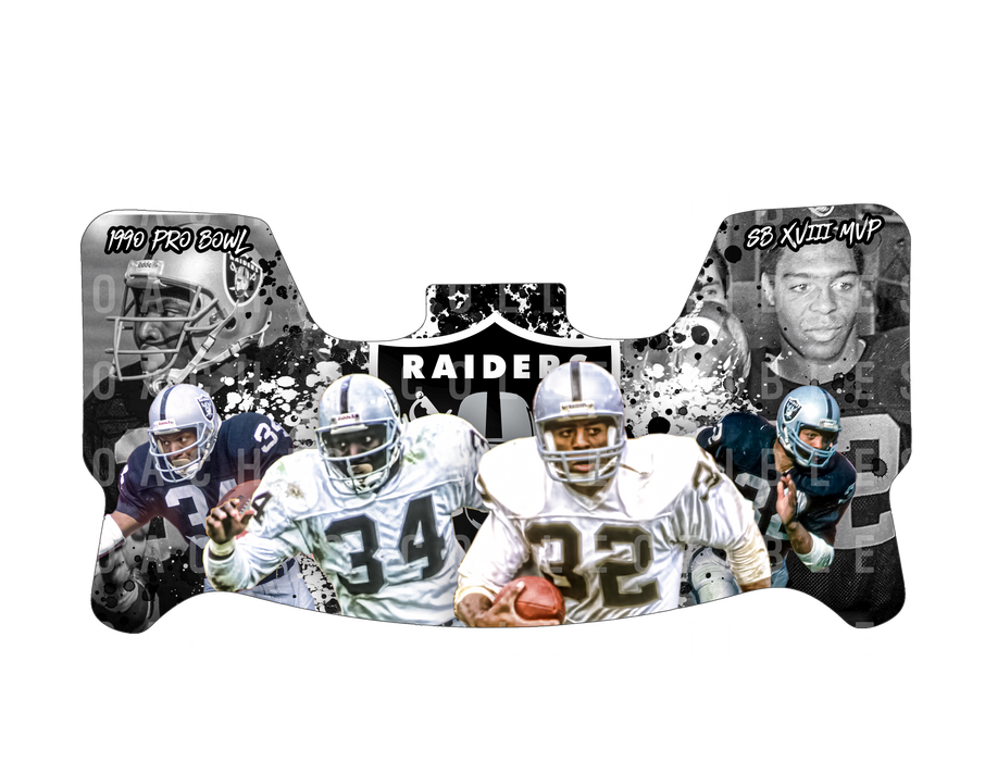 Bo Jackson & Marcus Allen Custom Visor for Any Full Size Riddell Helmet (Universal Fit)