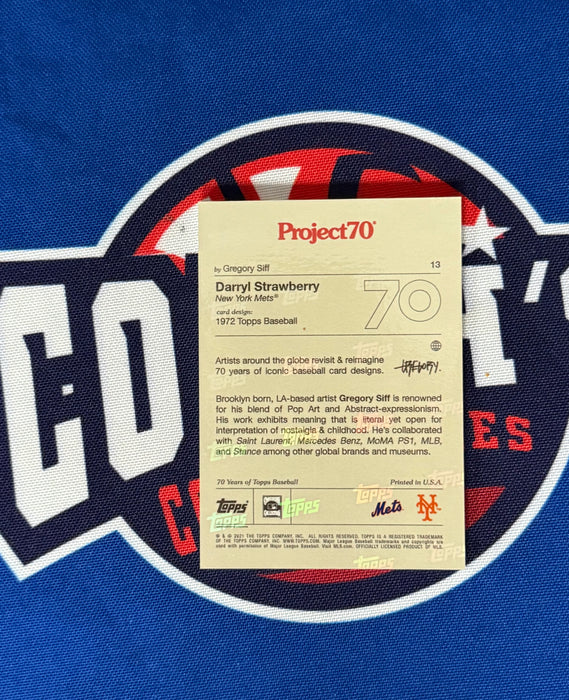 Darryl Strawberry Autographed 2021 Topps Project 70 Gregory Siff Trading Card (GTP)