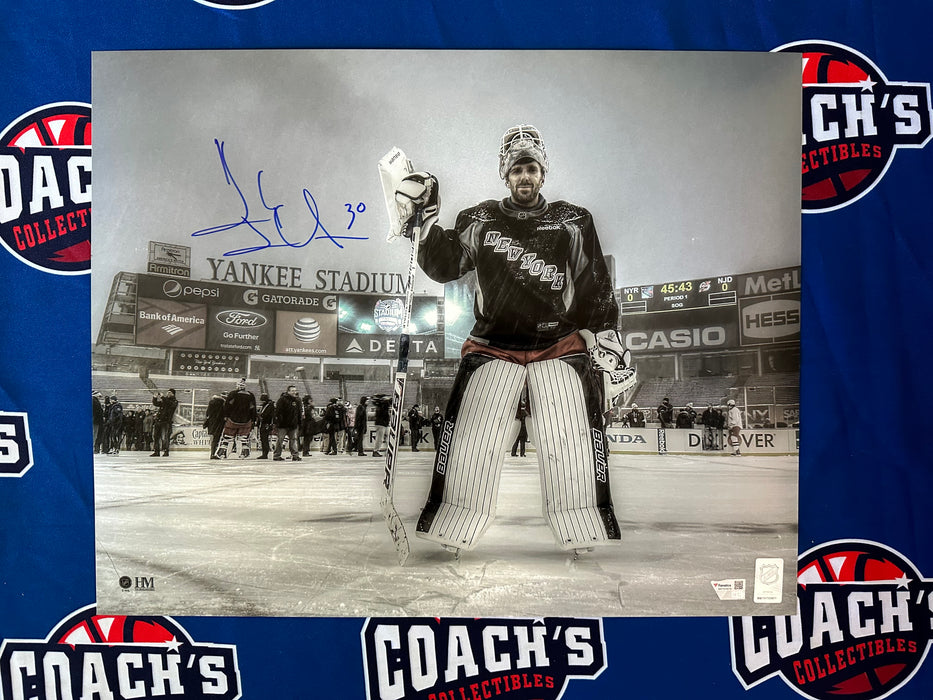 Henrik Lundqvist Autographed 16x20 Yankee Stadium Winter Classic Photo (Fanatics)
