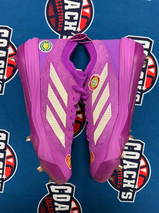 GAME USED Ronny Mauricio Autographed PAIR of Adidas Cleats w/ Game Used 2025 Inscription (JSA)