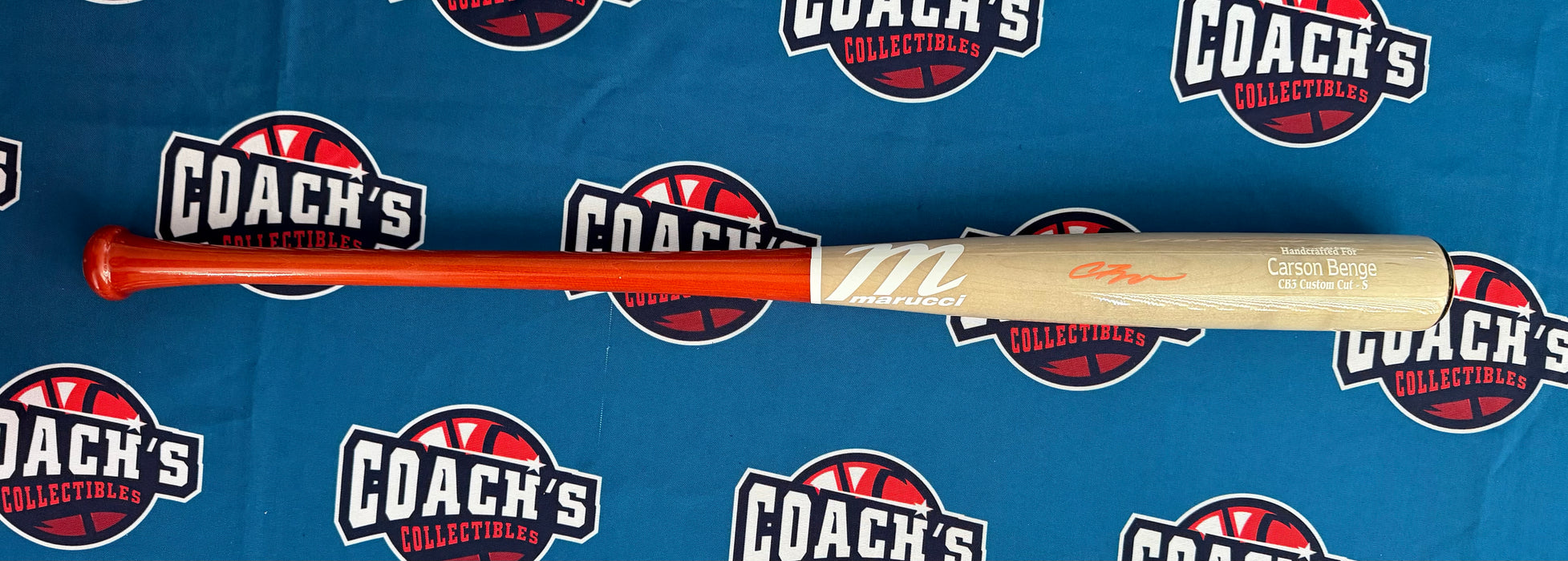 Carson Benge Autographed Marucci Game Model Bat (JSA)