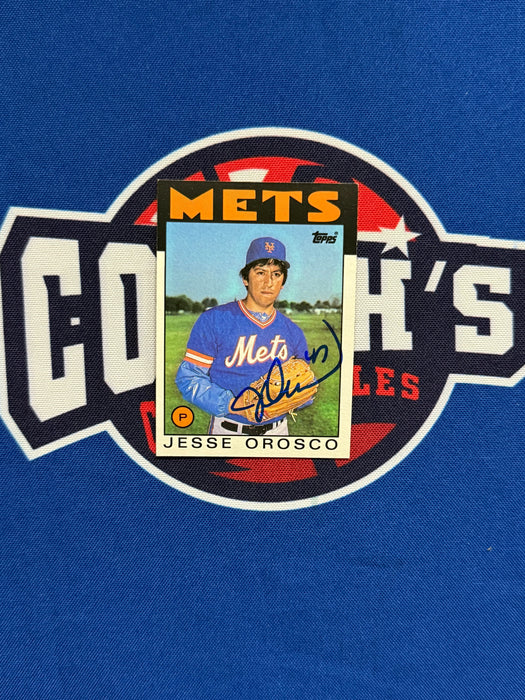 Jesse Orosco Autographed 1986 Topps Base Set Card (GTP)